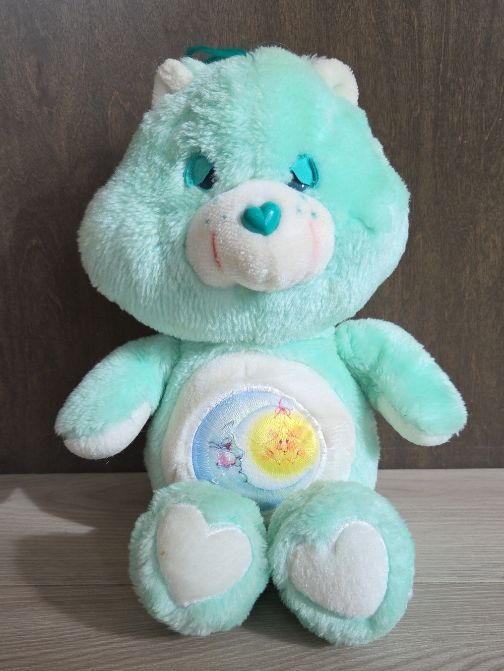 Vintage 1983 Kenner Care Bears Bed Time Blue Bear 13" Plush *Read Condition